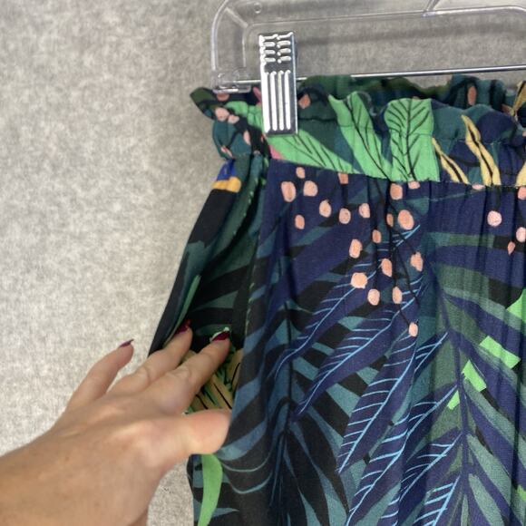 🌴 Farm Rio Womens Small Green Embroidered Drawstring Pants 🌴 - Picture 8 of 11